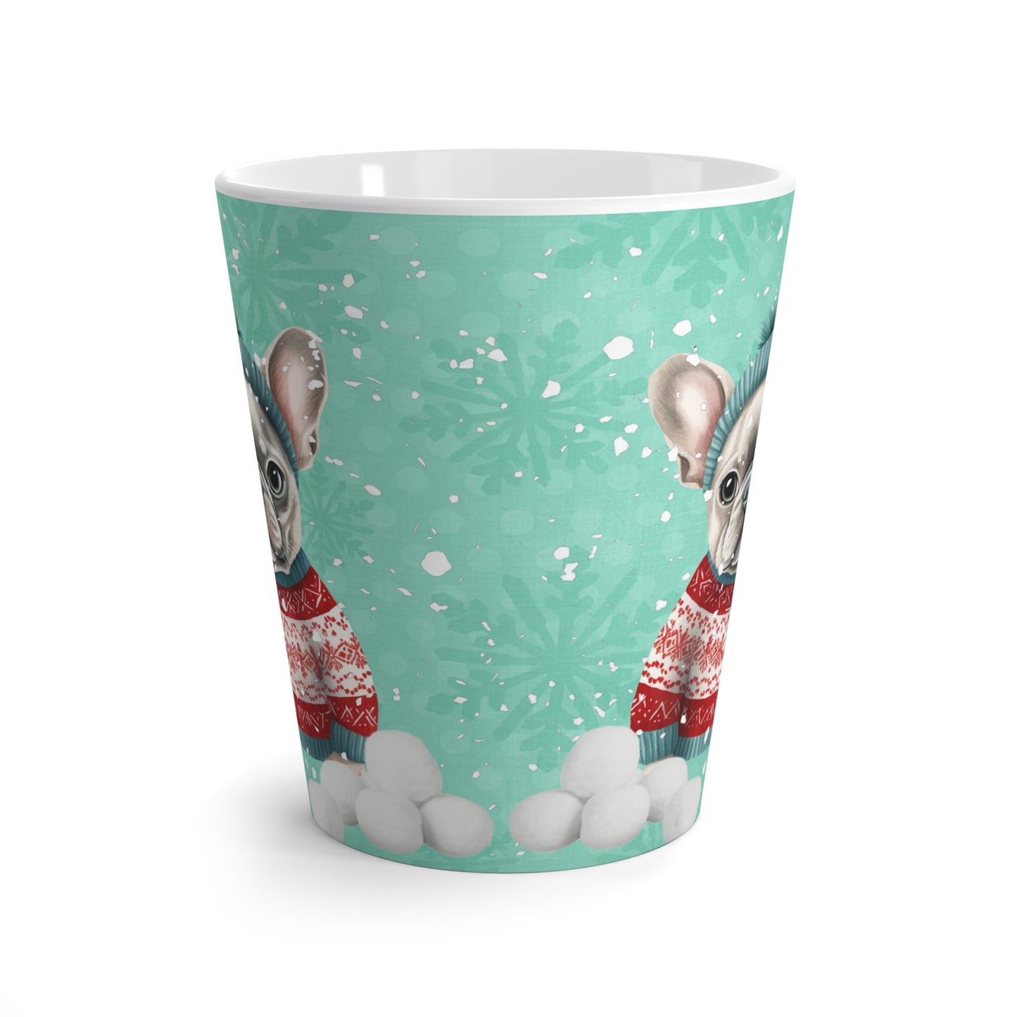 Christmas Frenchie Latte Mug