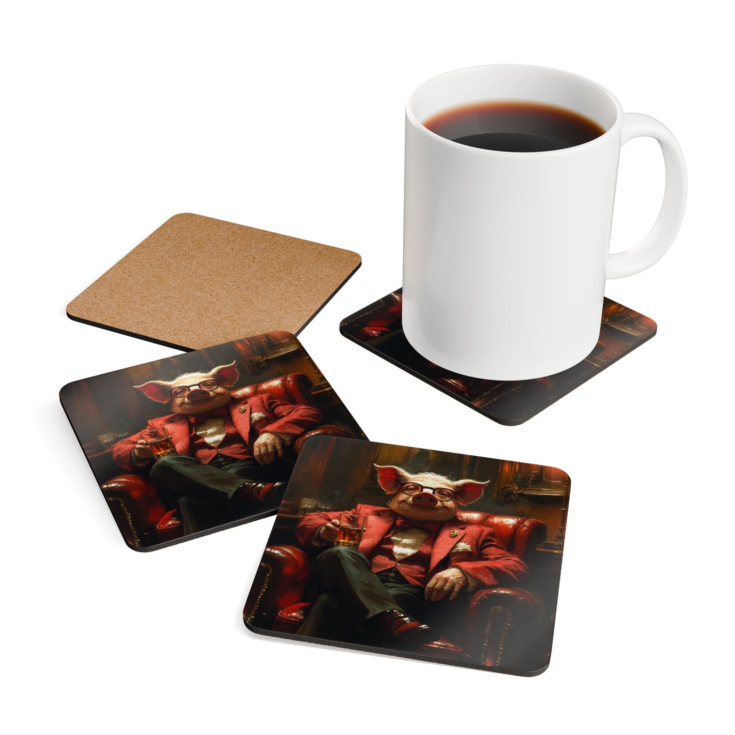 Ferdinand Corkwood Coaster Set