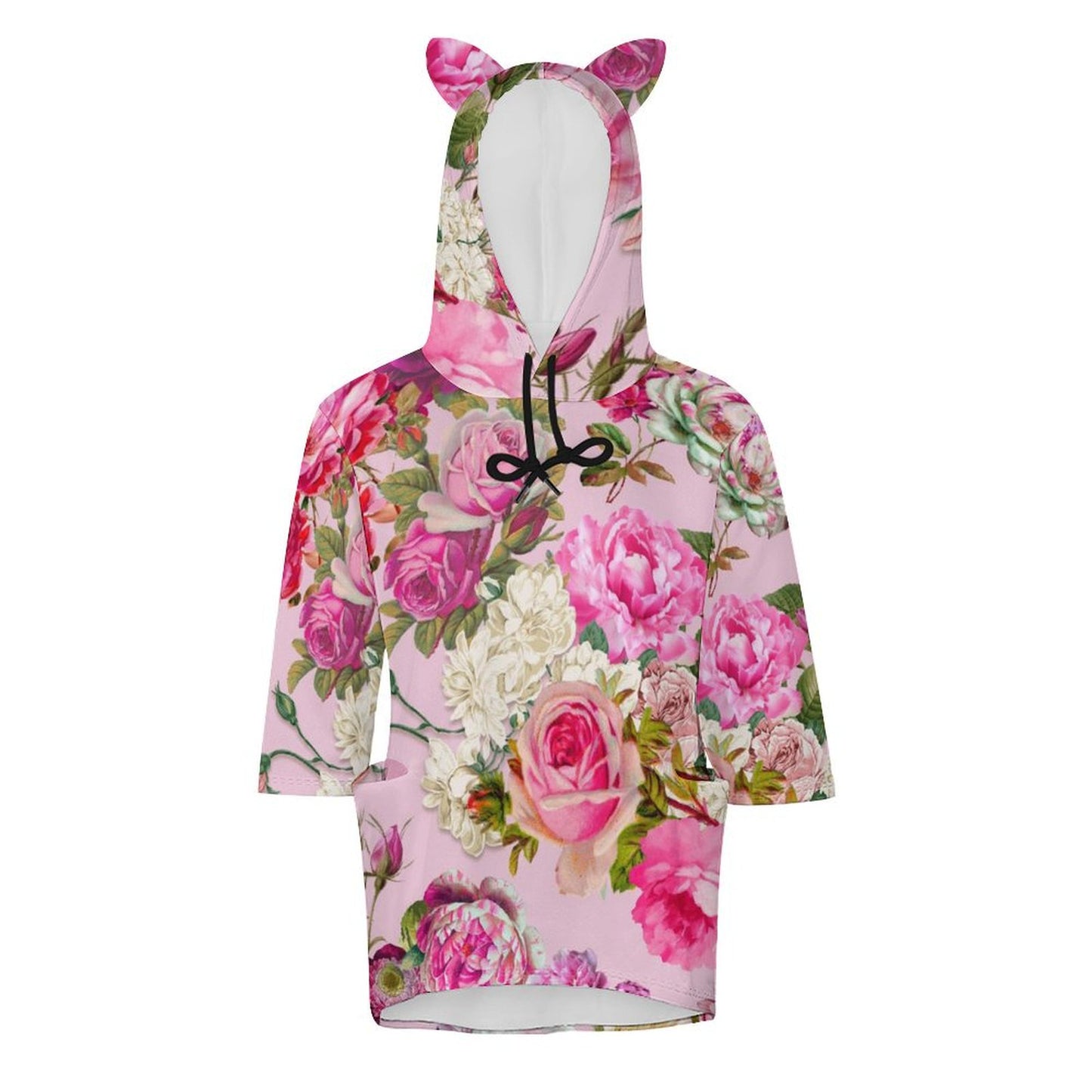 Kitty-eared Rose Hoodie