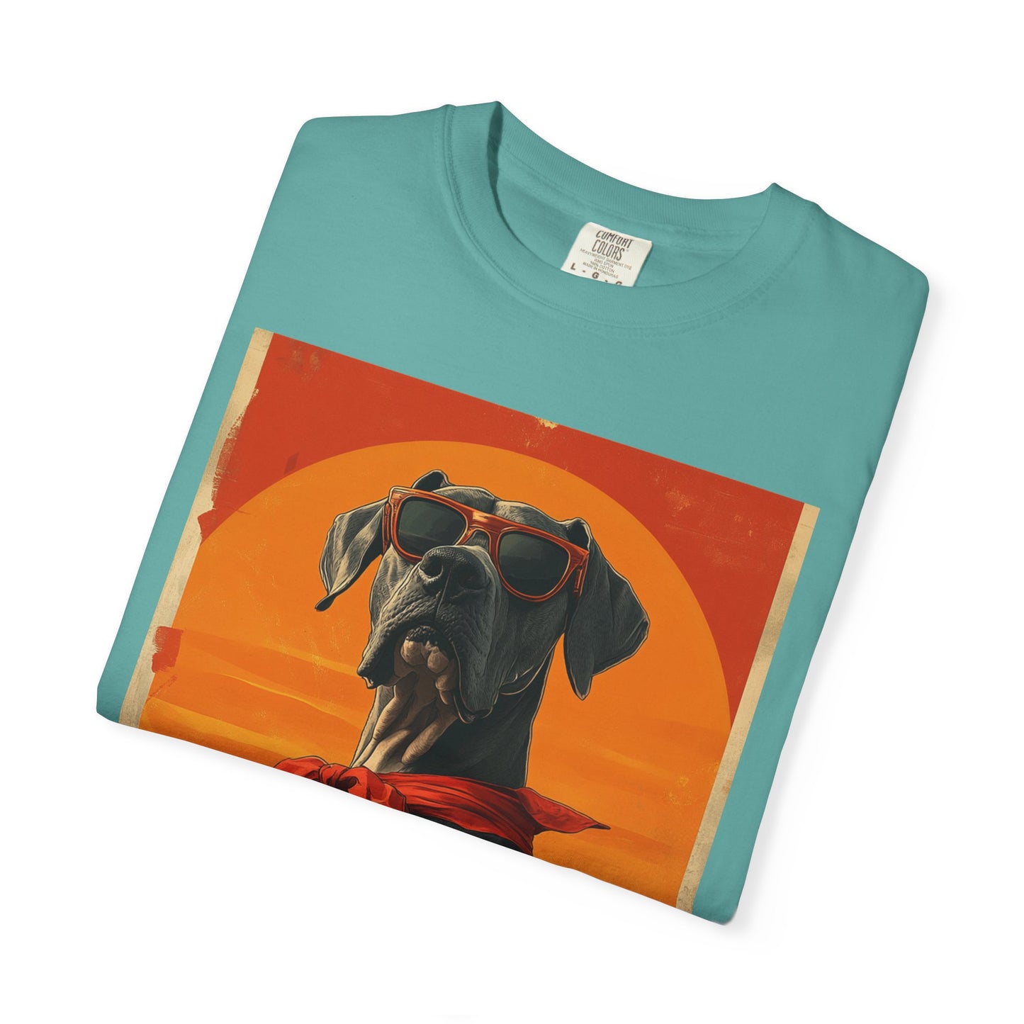 Sam the Surfer Dog Unisex Garment-Dyed T-shirt