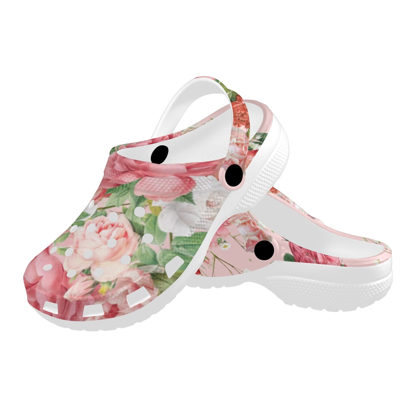Peach Roses Custom Clogs