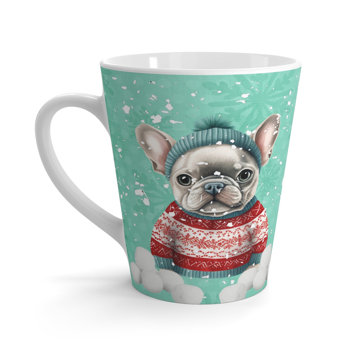Christmas Frenchie Latte Mug