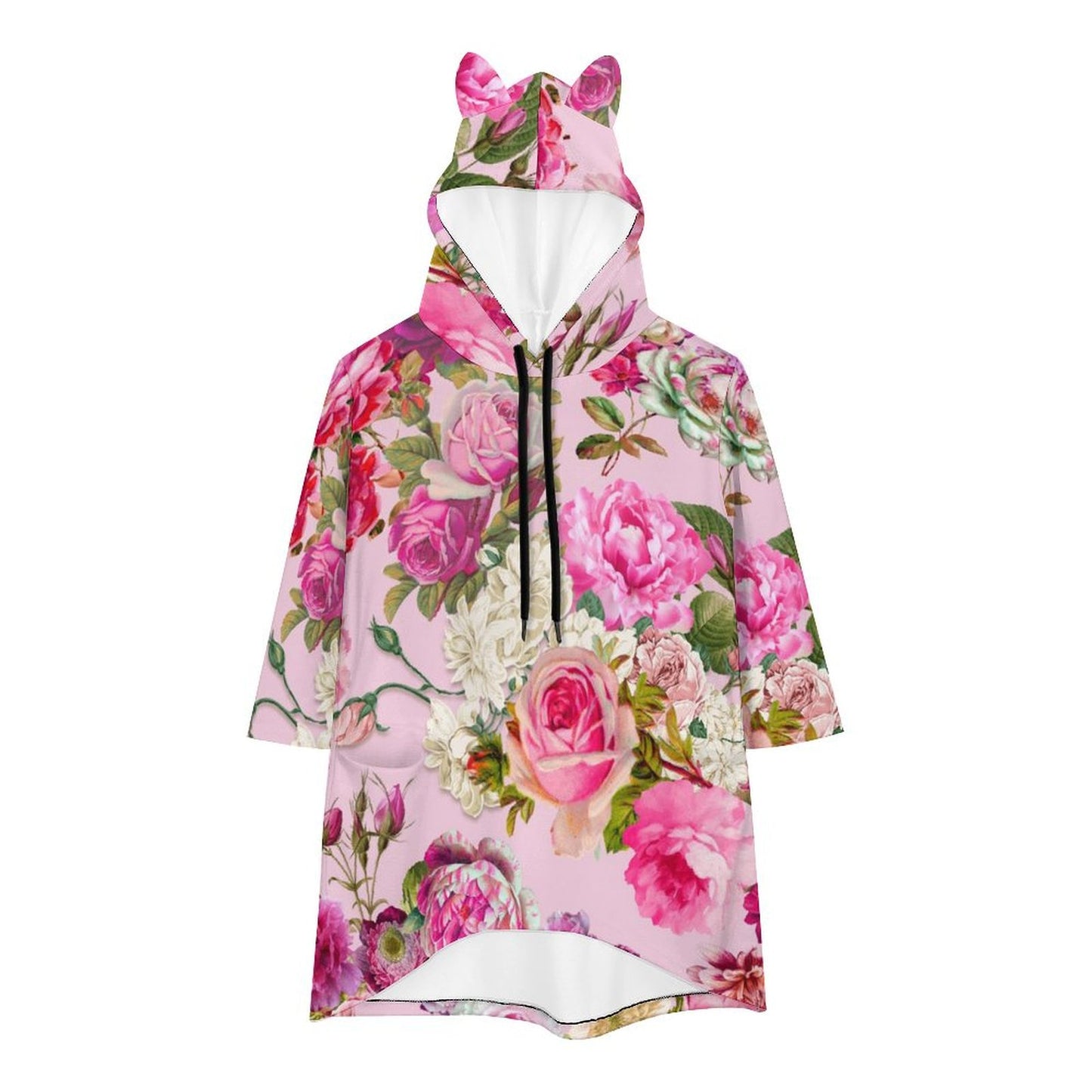 Kitty-eared Rose Hoodie