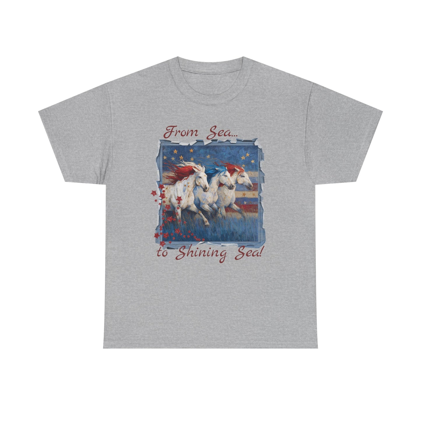 "From Sea to Shining Sea" Unisex Heavy Cotton Tee