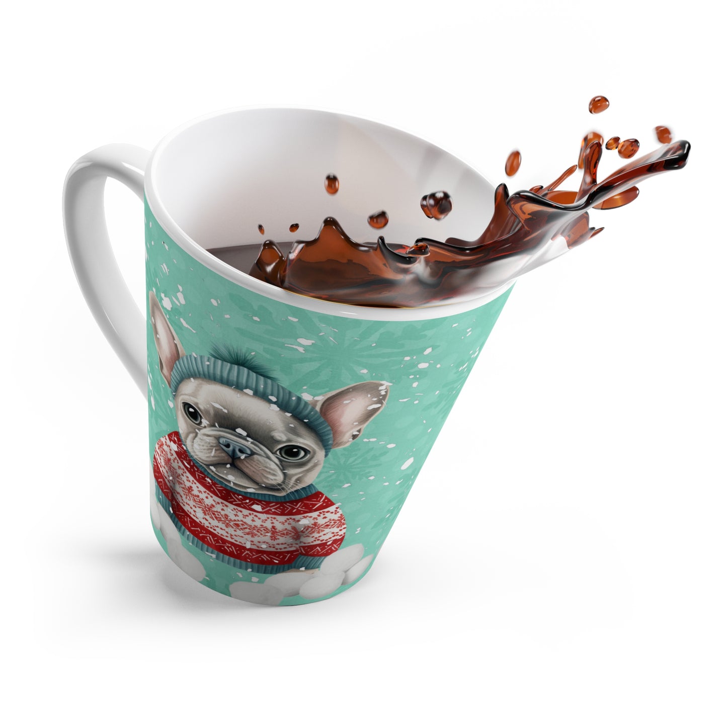 Christmas Frenchie Latte Mug