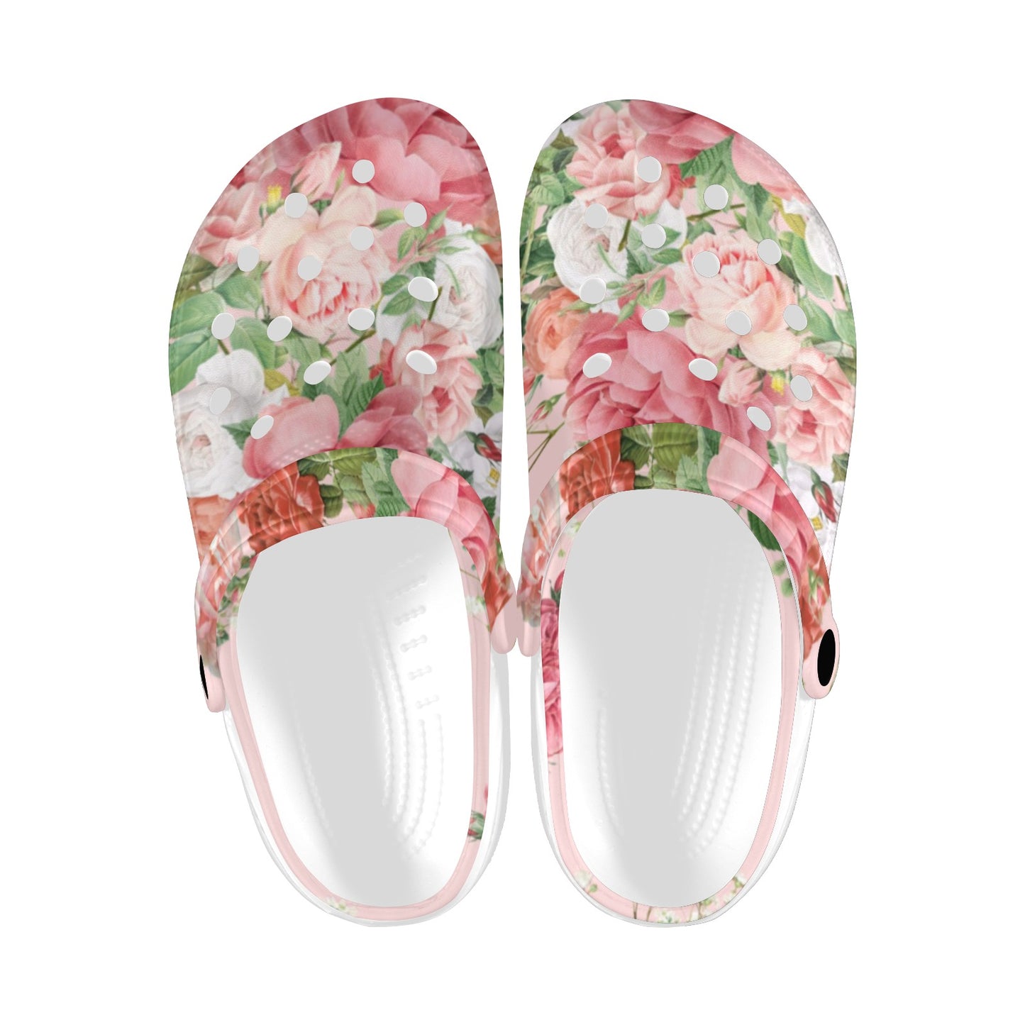 Peach Roses Custom Clogs