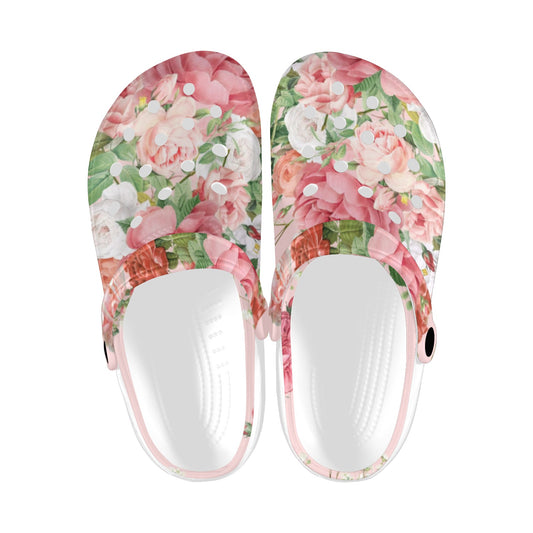 Peach Roses Custom Clogs