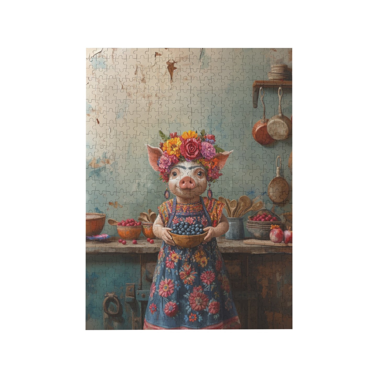 Frida's Kitchen 500-Piece Wooden Jigsaw Puzzle