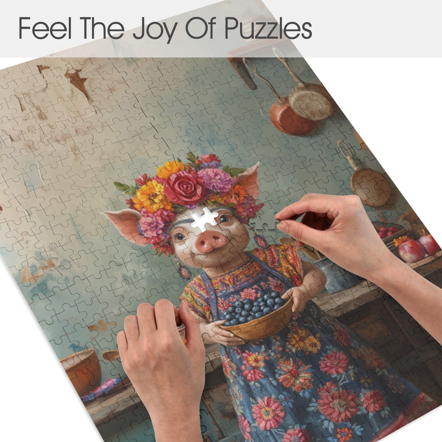 Frida's Kitchen 500-Piece Wooden Jigsaw Puzzle