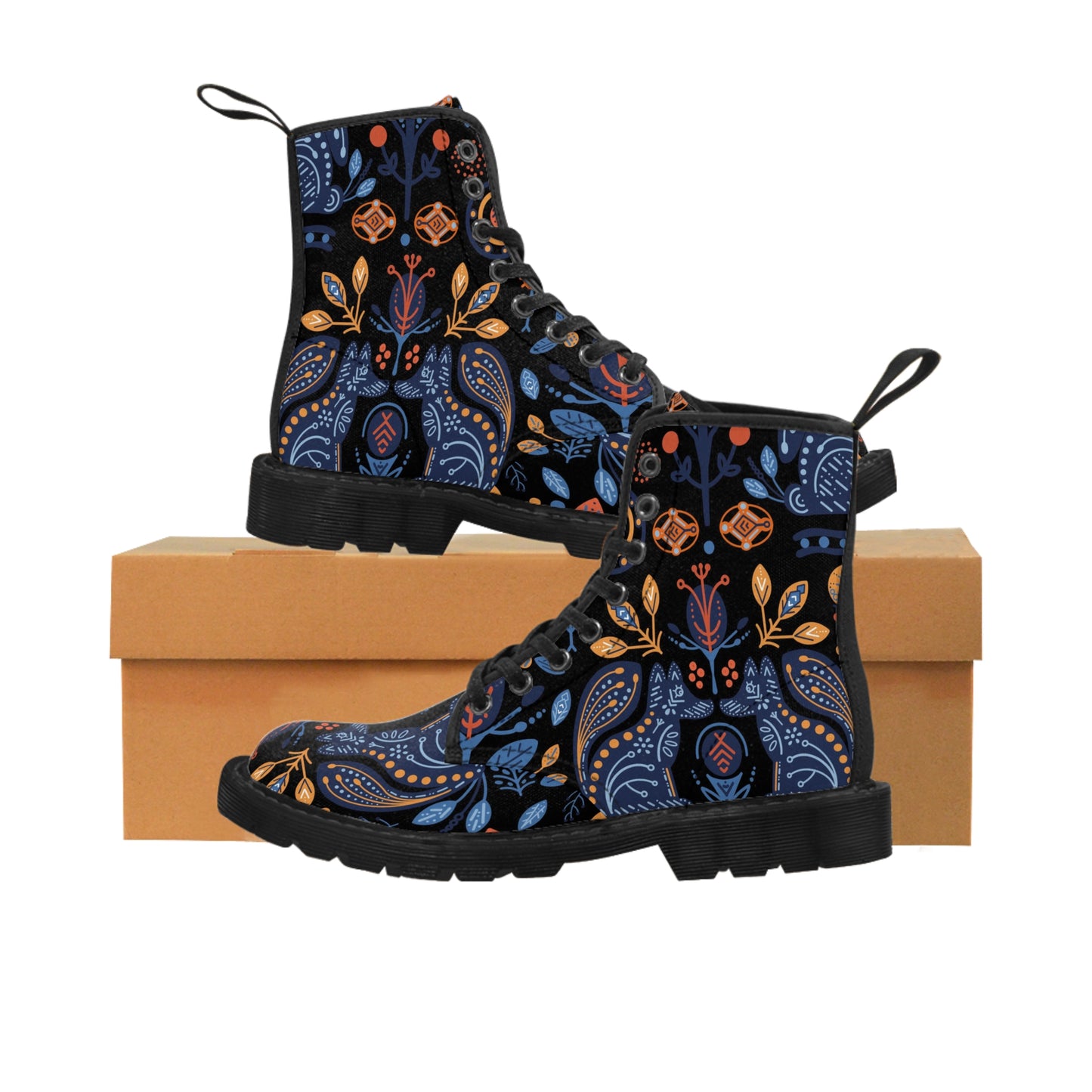 Folk Art Women's Canvas Boots