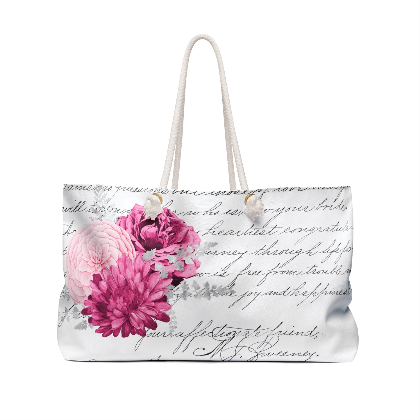 Roses and Love Notes Weekender Bag