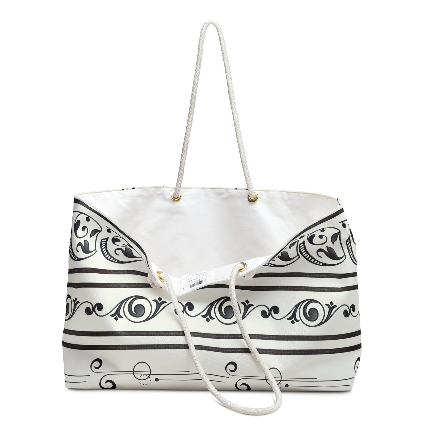 Black and White Weekender Bag