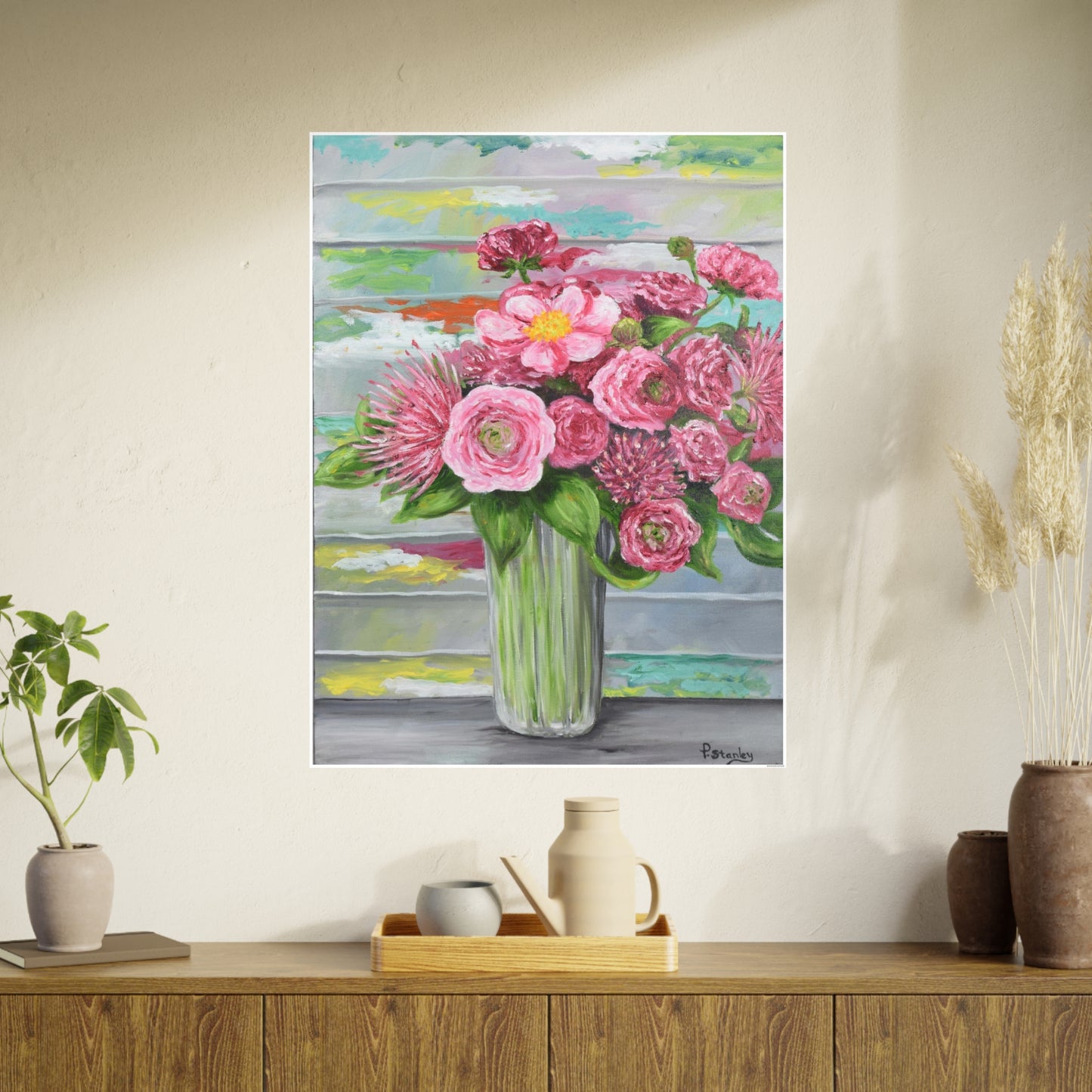 "Bouquet in Pink" Photo Art Paper Print