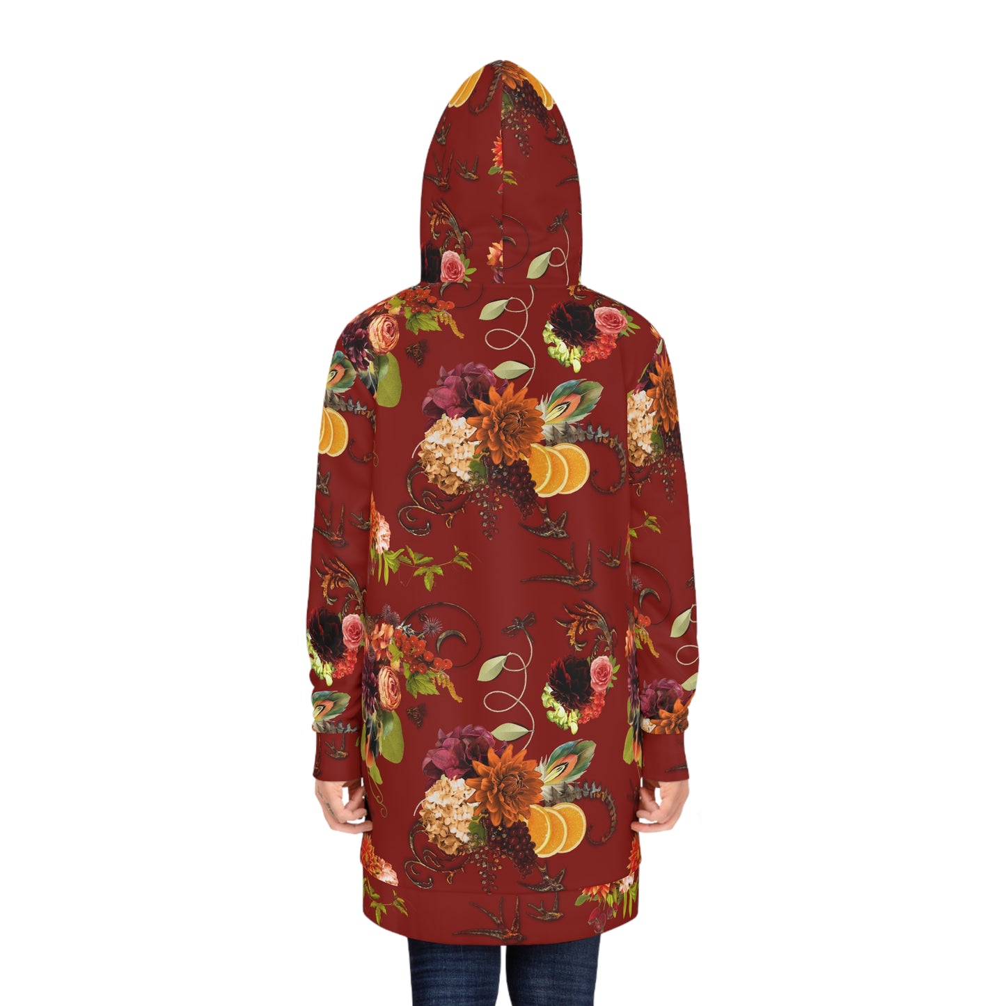 Garnet Floral Women's Hoodie Dress