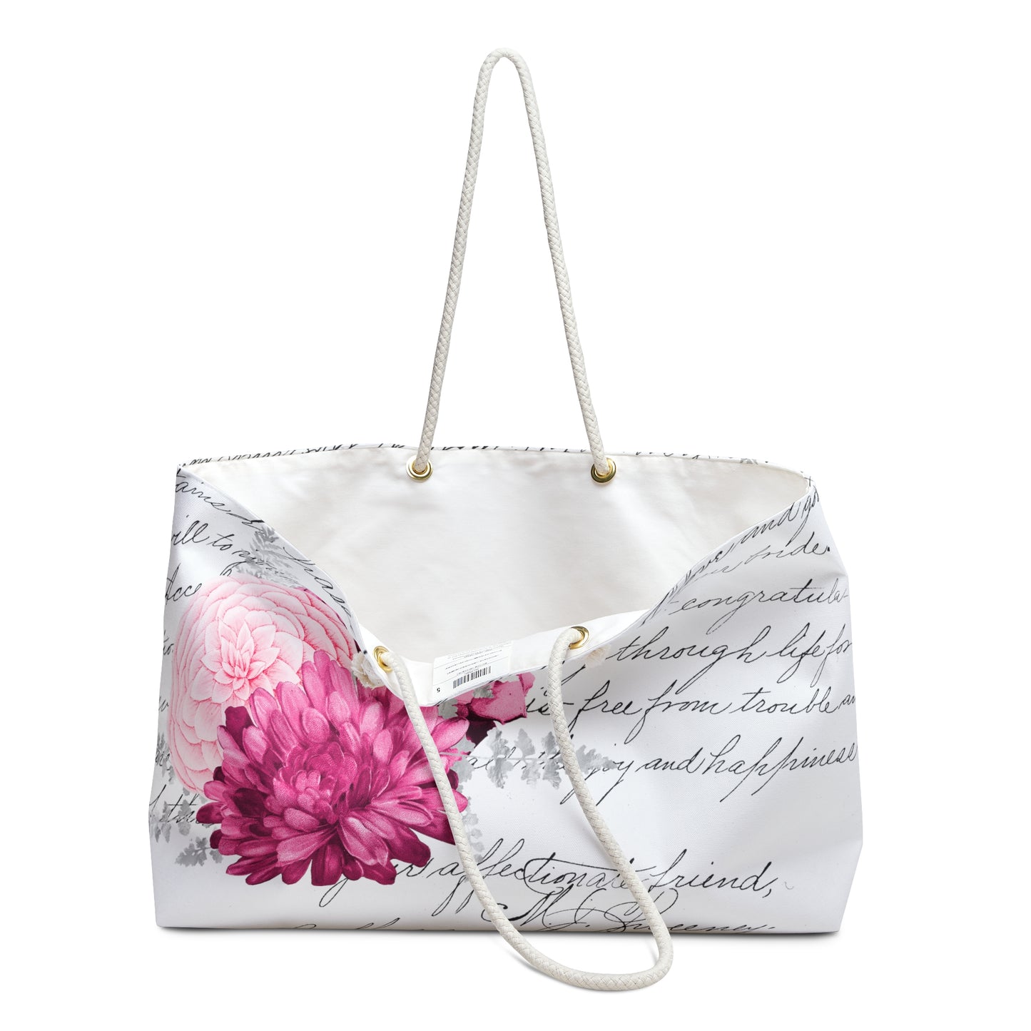 Roses and Love Notes Weekender Bag