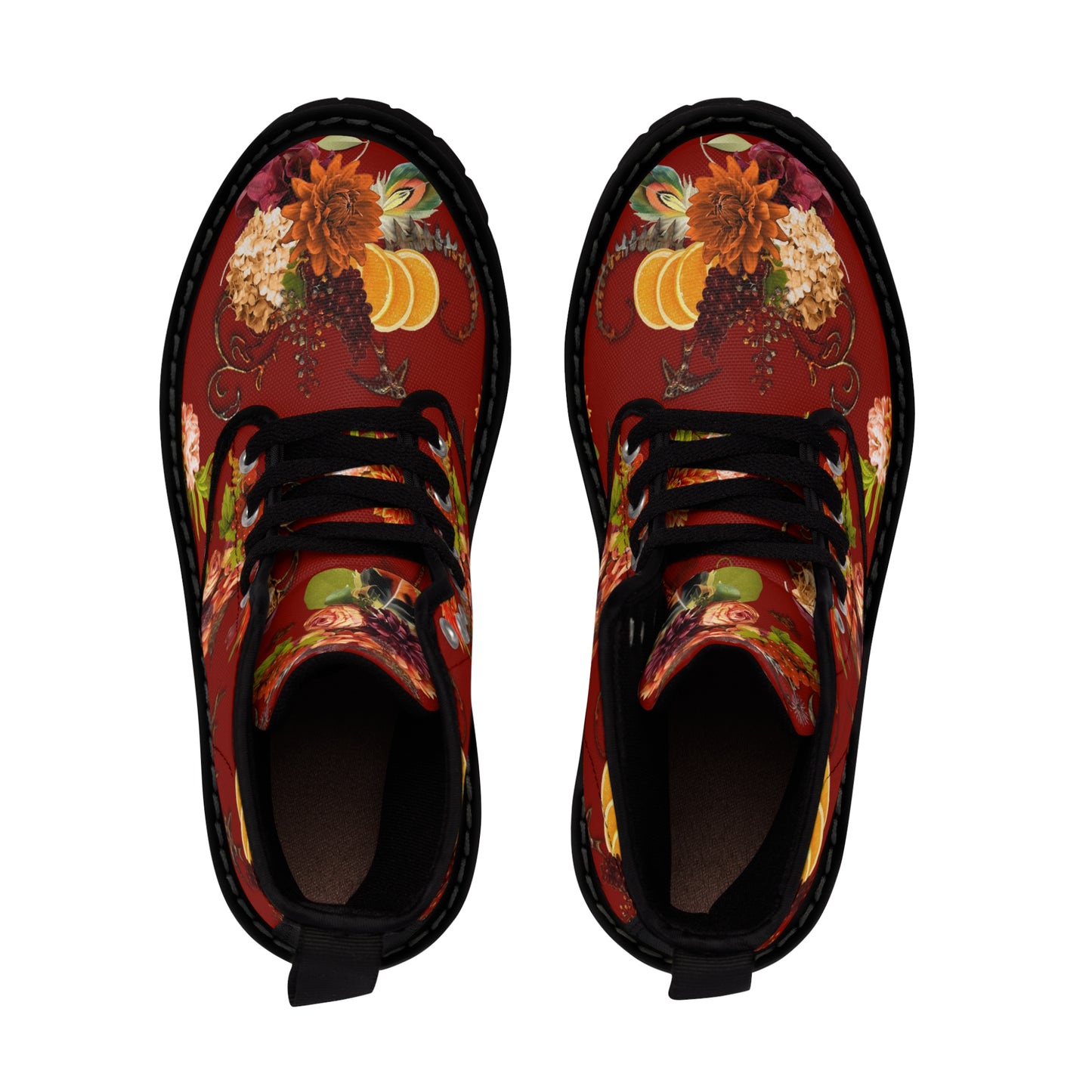 Garnet Floral Women's Canvas Boots