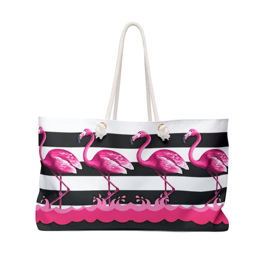 Pink Flamingos Weekender Bag