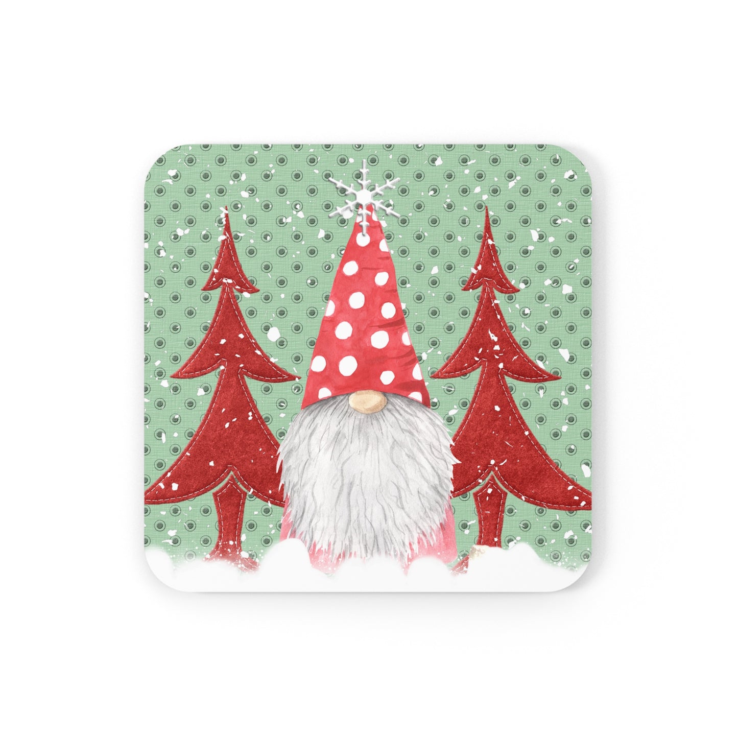 Red Hat Gnome Coaster Set of 4