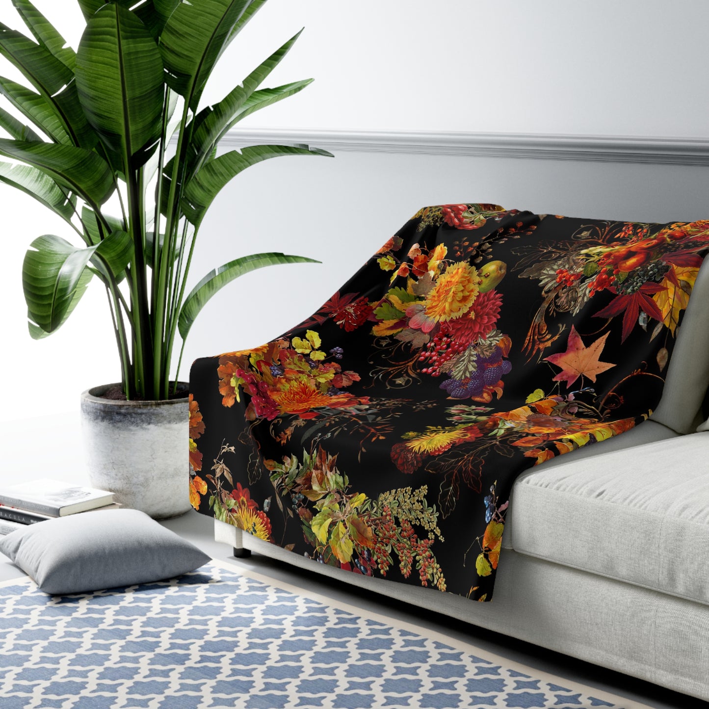 Autumn Glory Sherpa Fleece Blanket