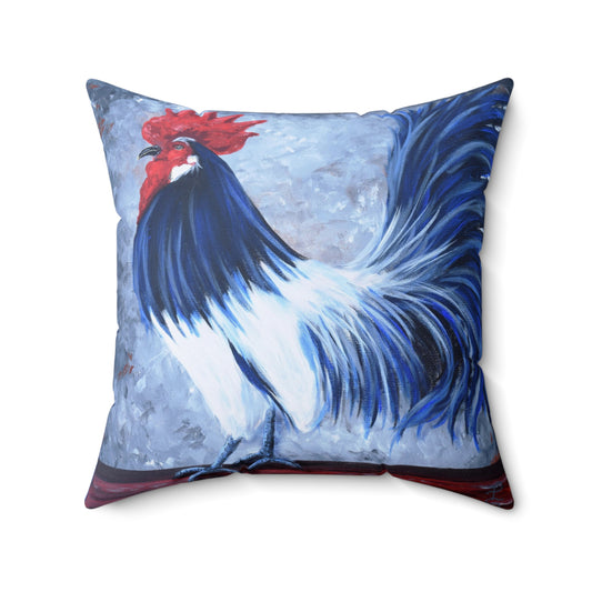 "King of the Roost" Faux Suede Throw Pillow