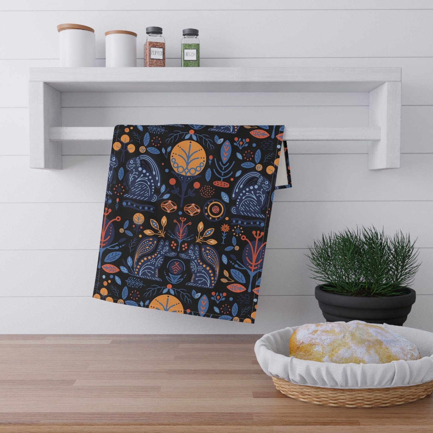 Black Scandi Kitchen Towel