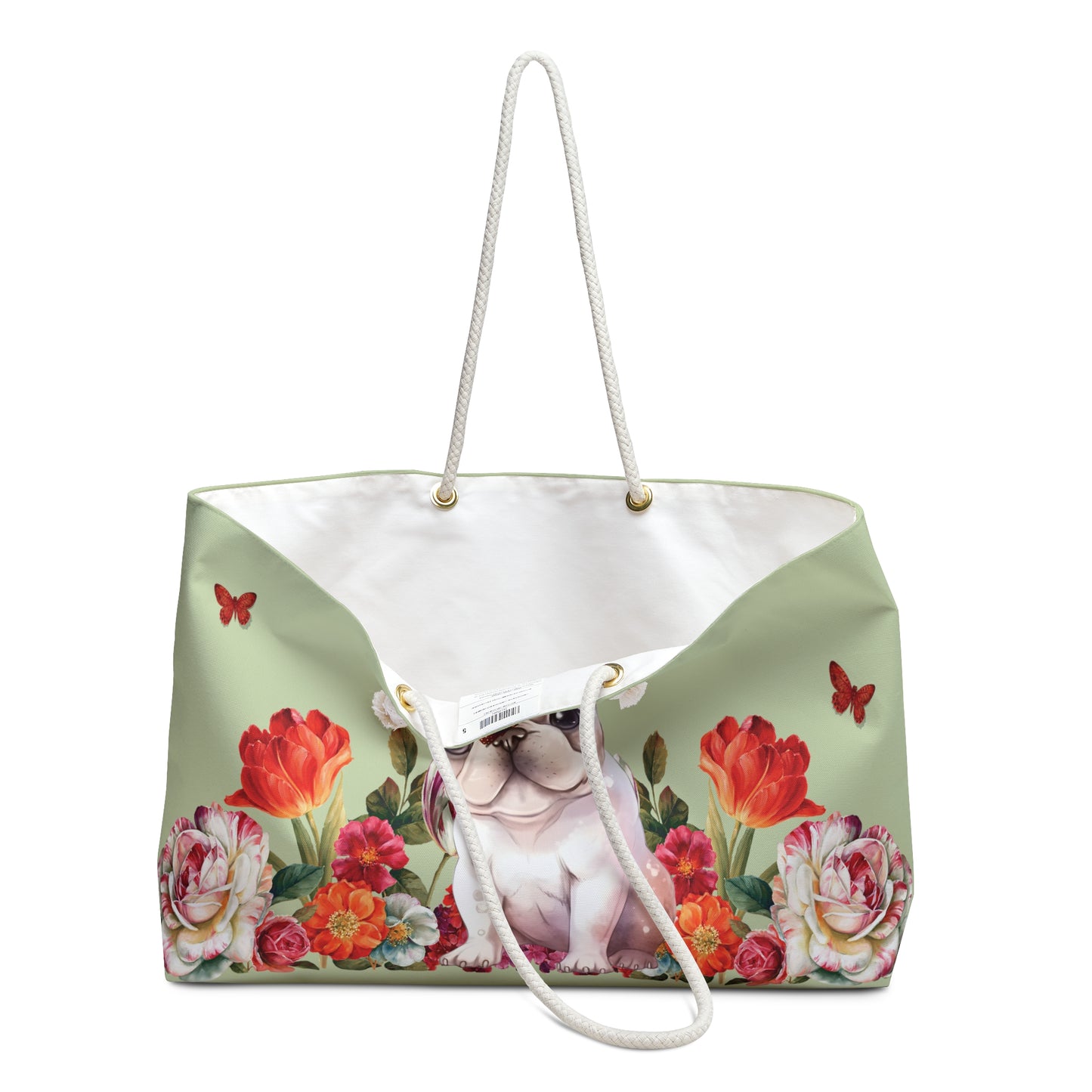 Butterfly Frenchie Weekender Bag