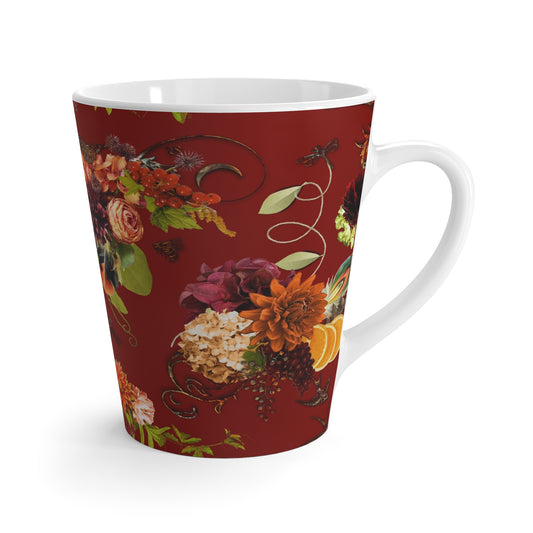 Garnet Floral Latte Mug