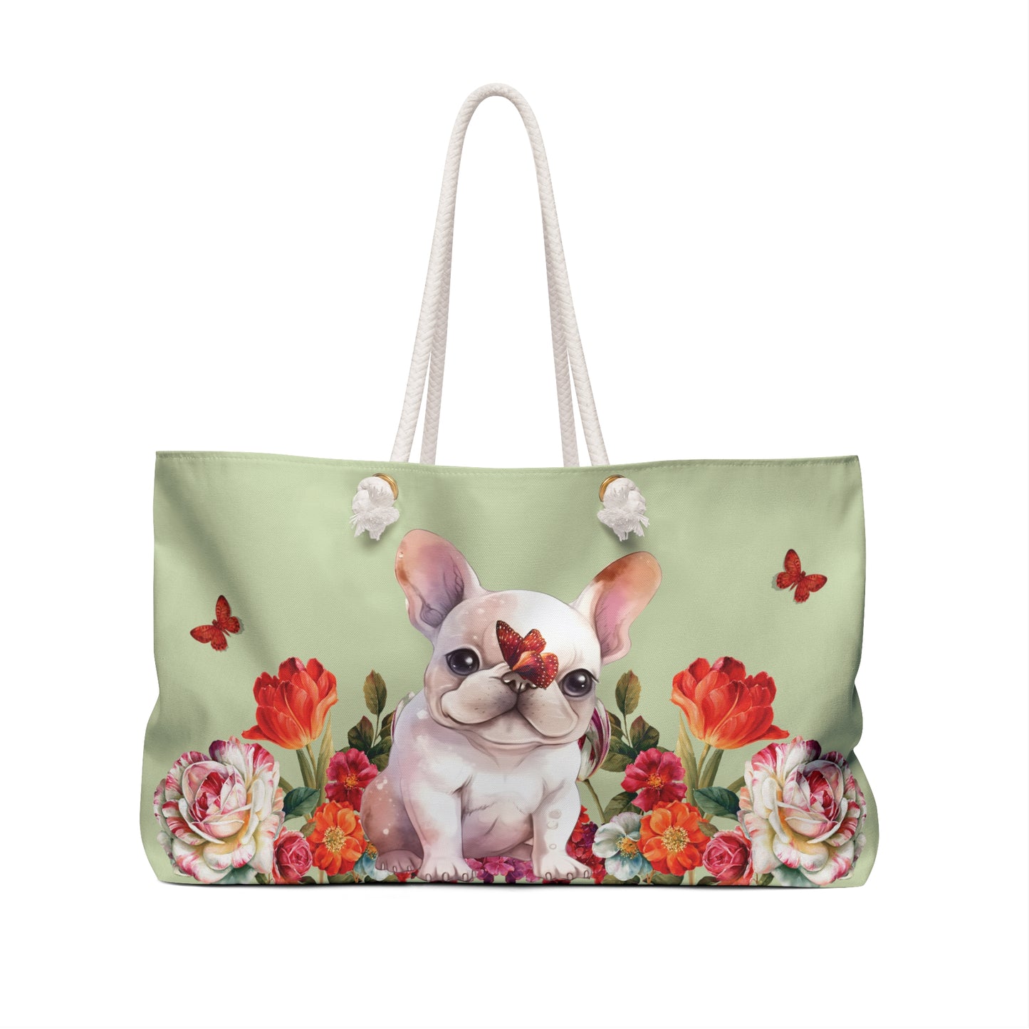 Butterfly Frenchie Weekender Bag