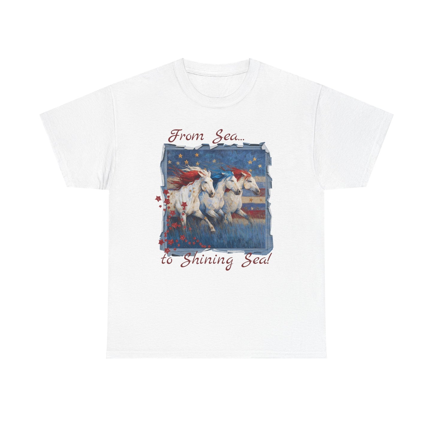 "From Sea to Shining Sea" Unisex Heavy Cotton Tee