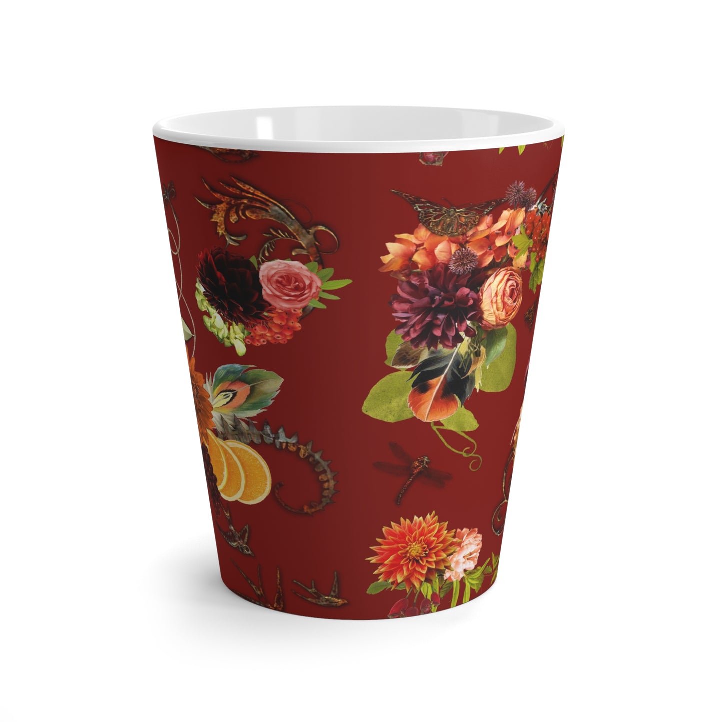 Garnet Floral Latte Mug