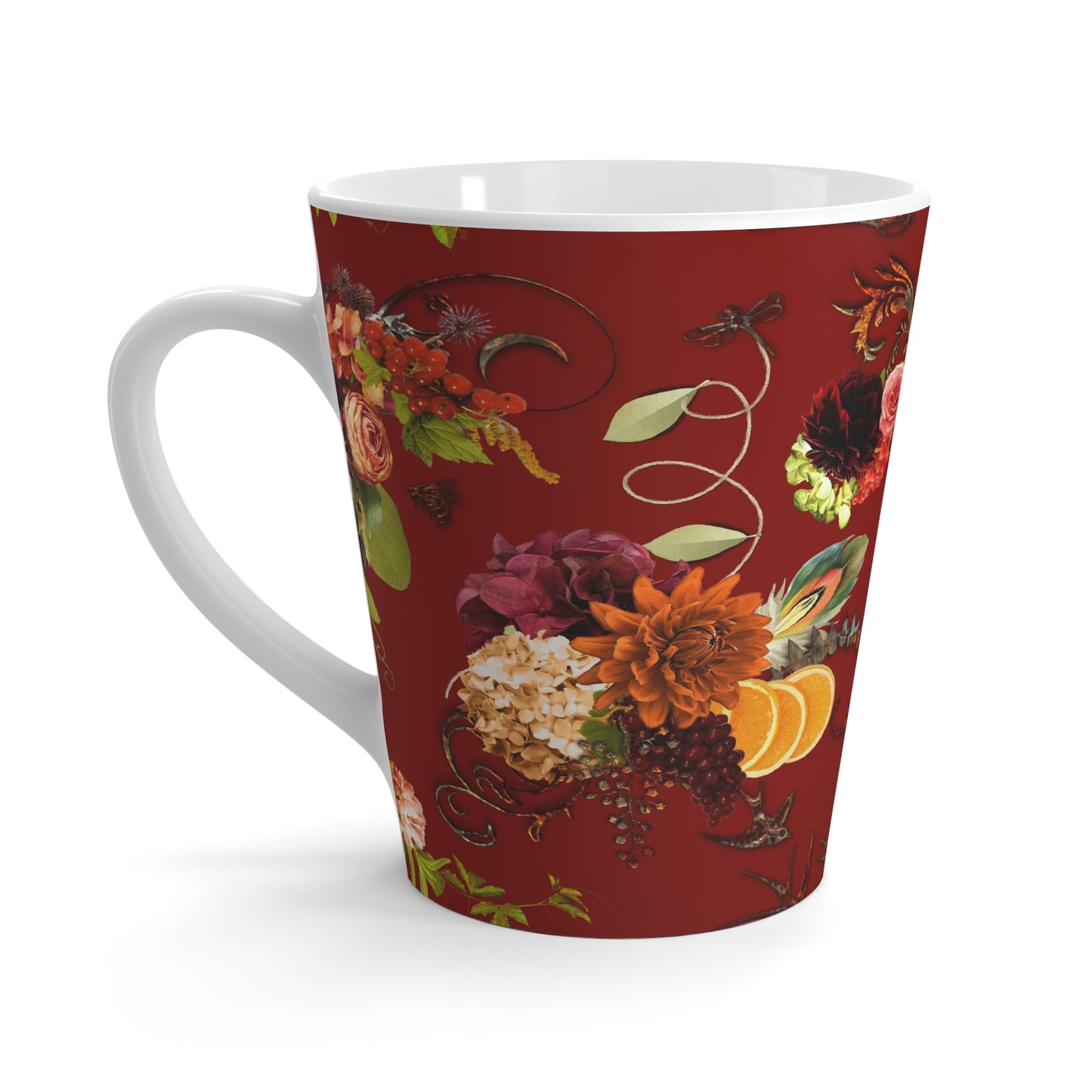 Garnet Floral Latte Mug