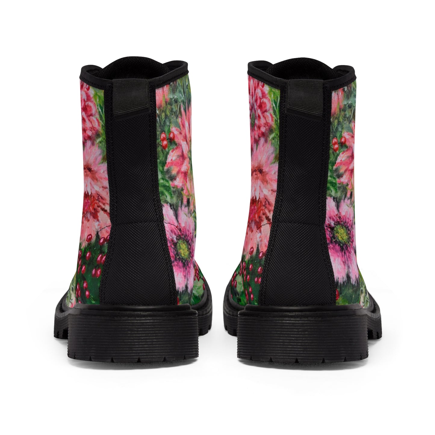 "Bursting Blooms" Women's Canvas Boots