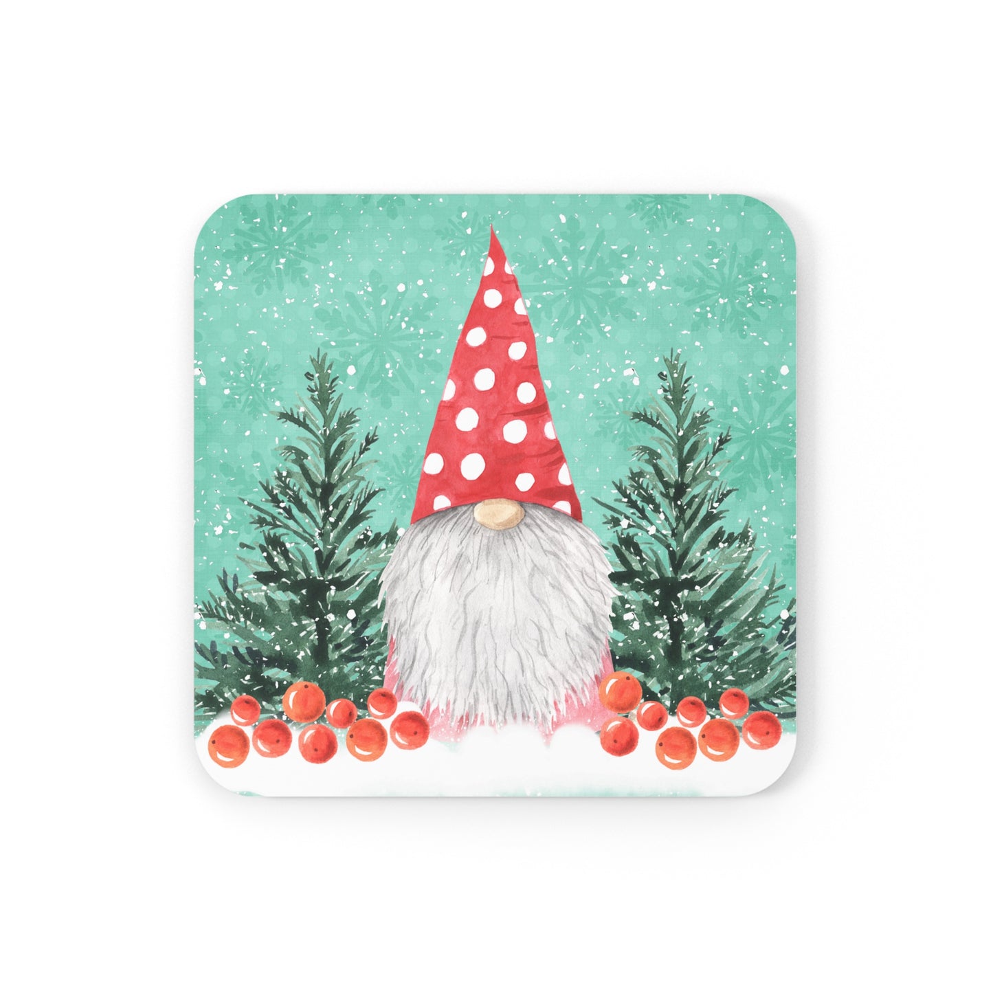 Red Hat Gnome Coaster Set of 4