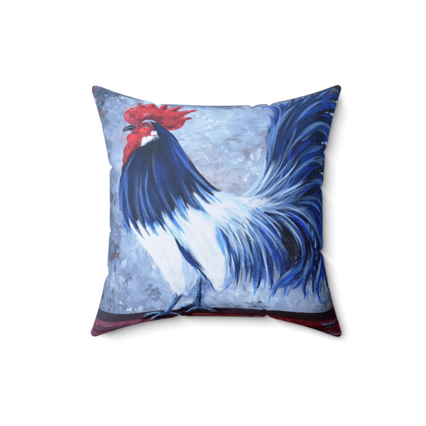 "King of the Roost" Faux Suede Throw Pillow