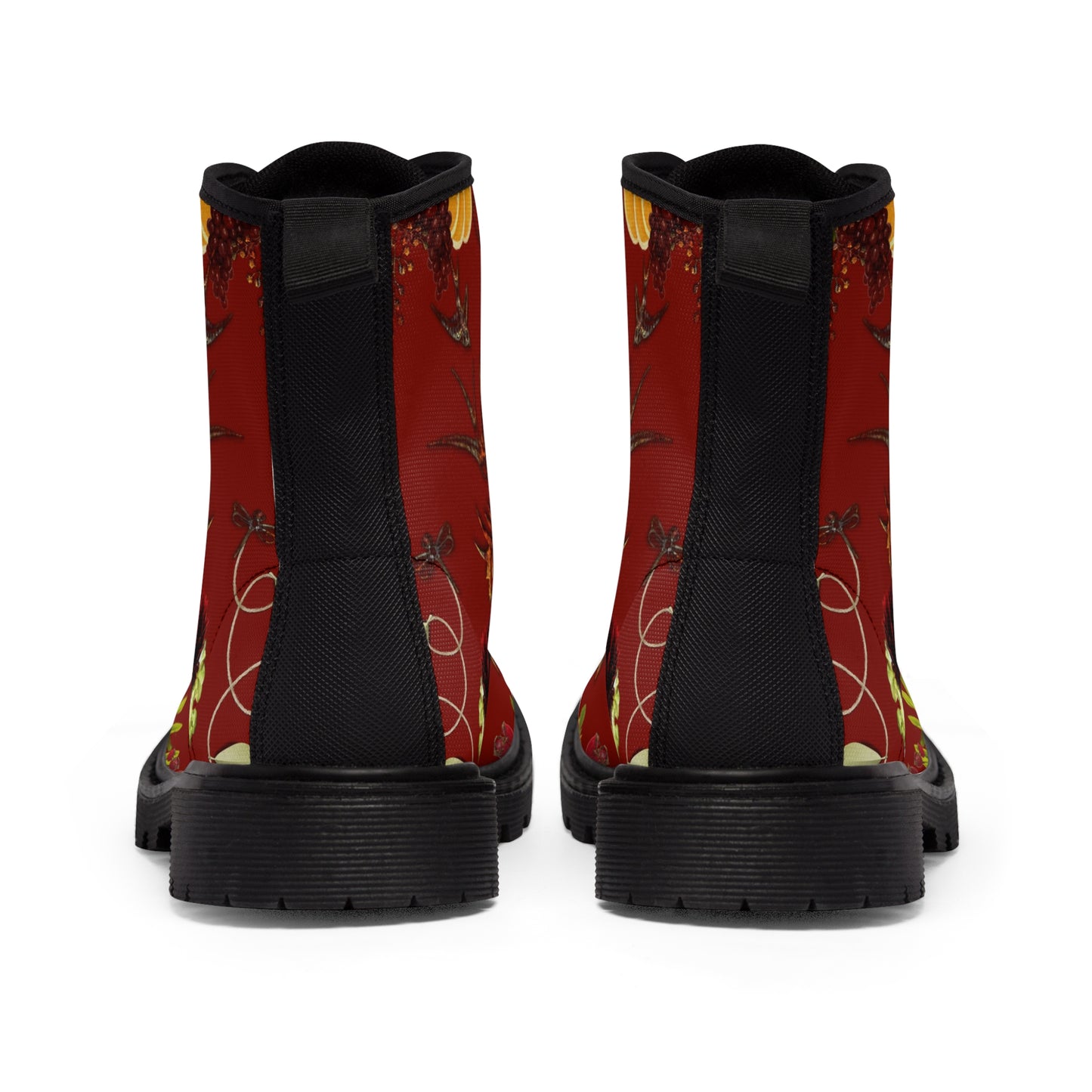 Garnet Floral Women's Canvas Boots