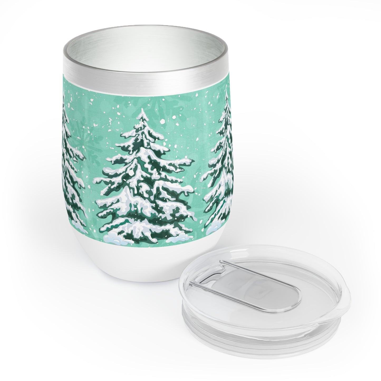 Snowy Trees Chill Wine Tumbler