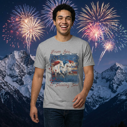 "From Sea to Shining Sea" Unisex Heavy Cotton Tee