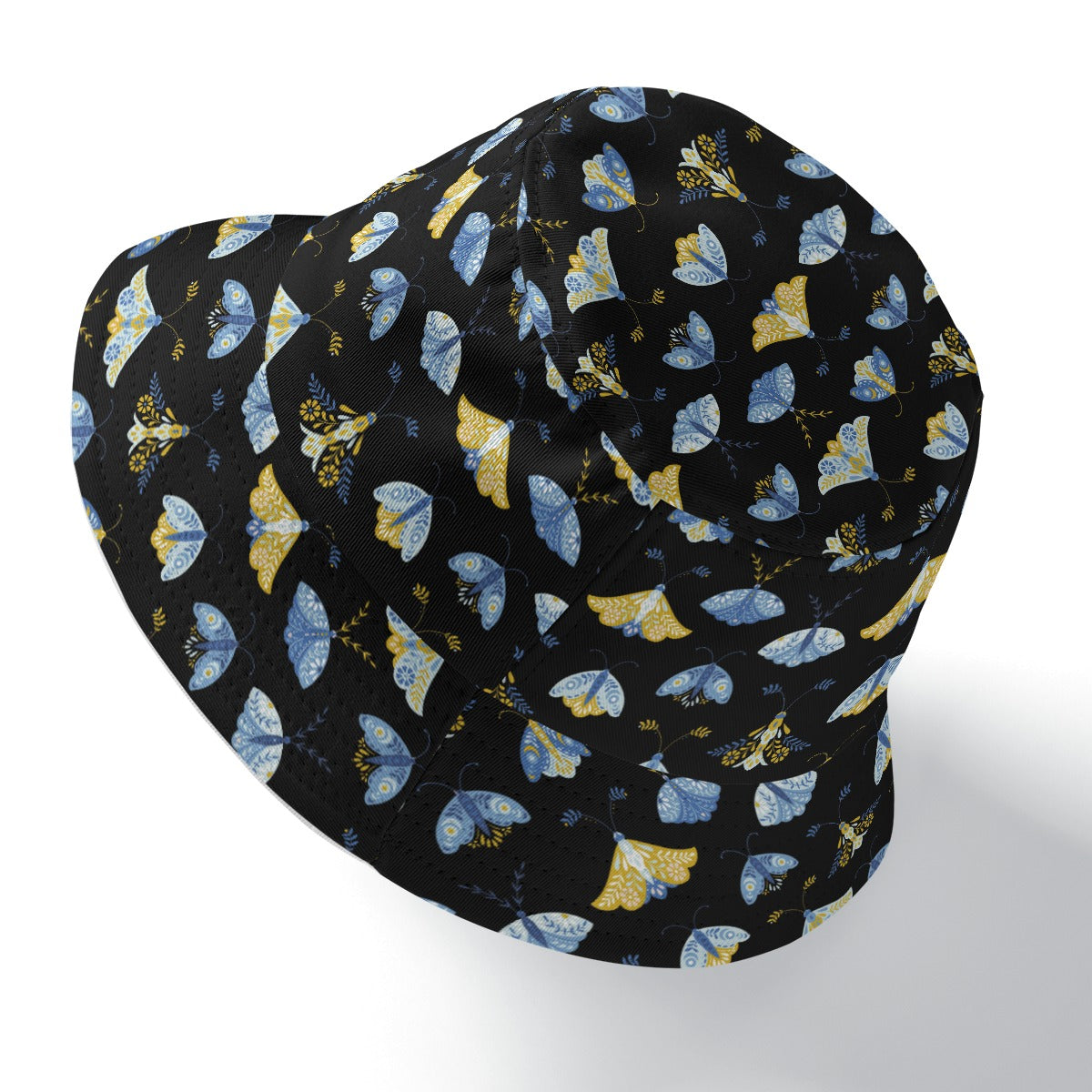 Scandi Moths Reversible Bucket Hat