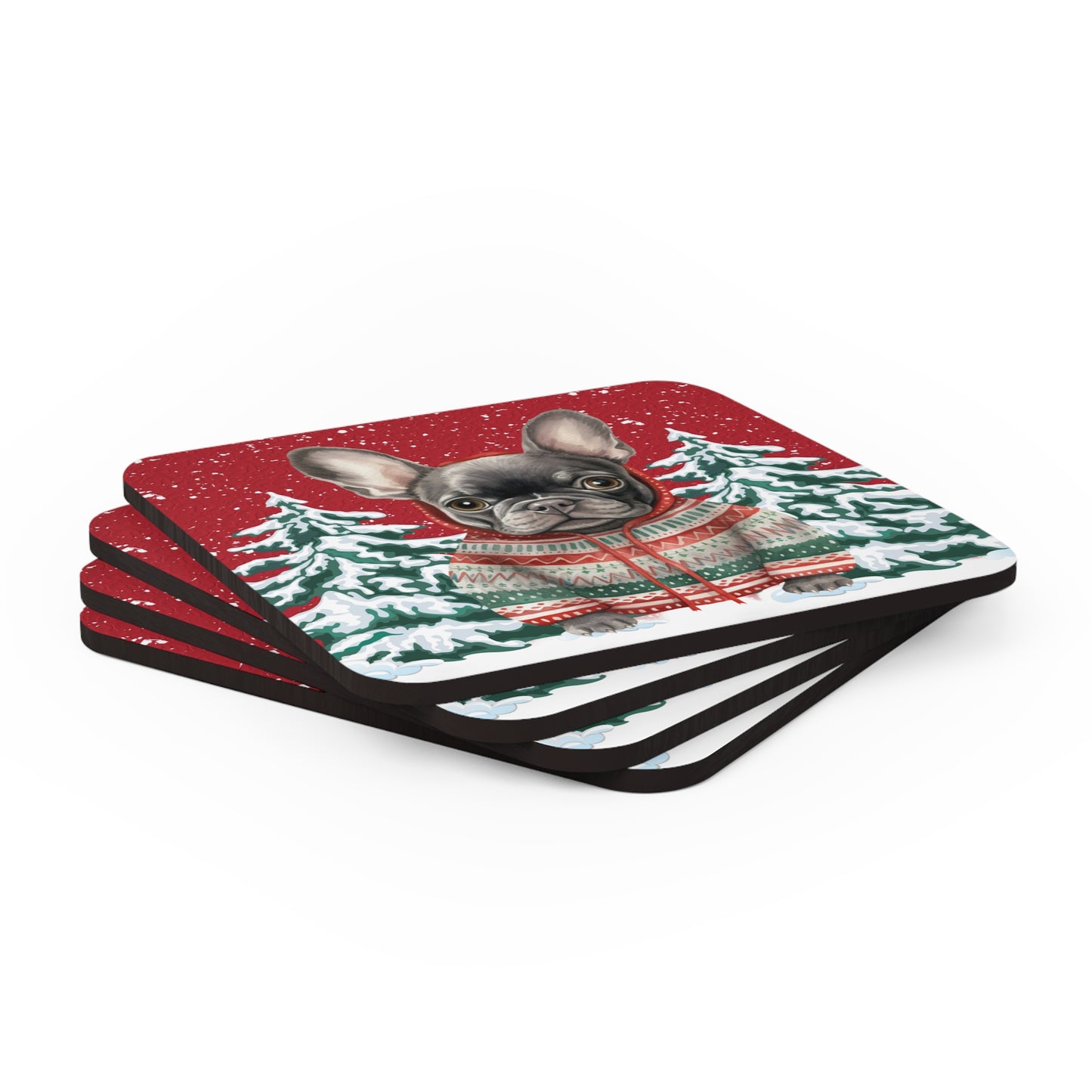 Finnegan the Frenchie Coaster Set of 4