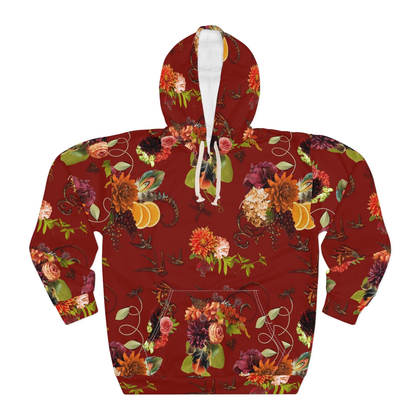 Garnet Floral Pullover Hoodie