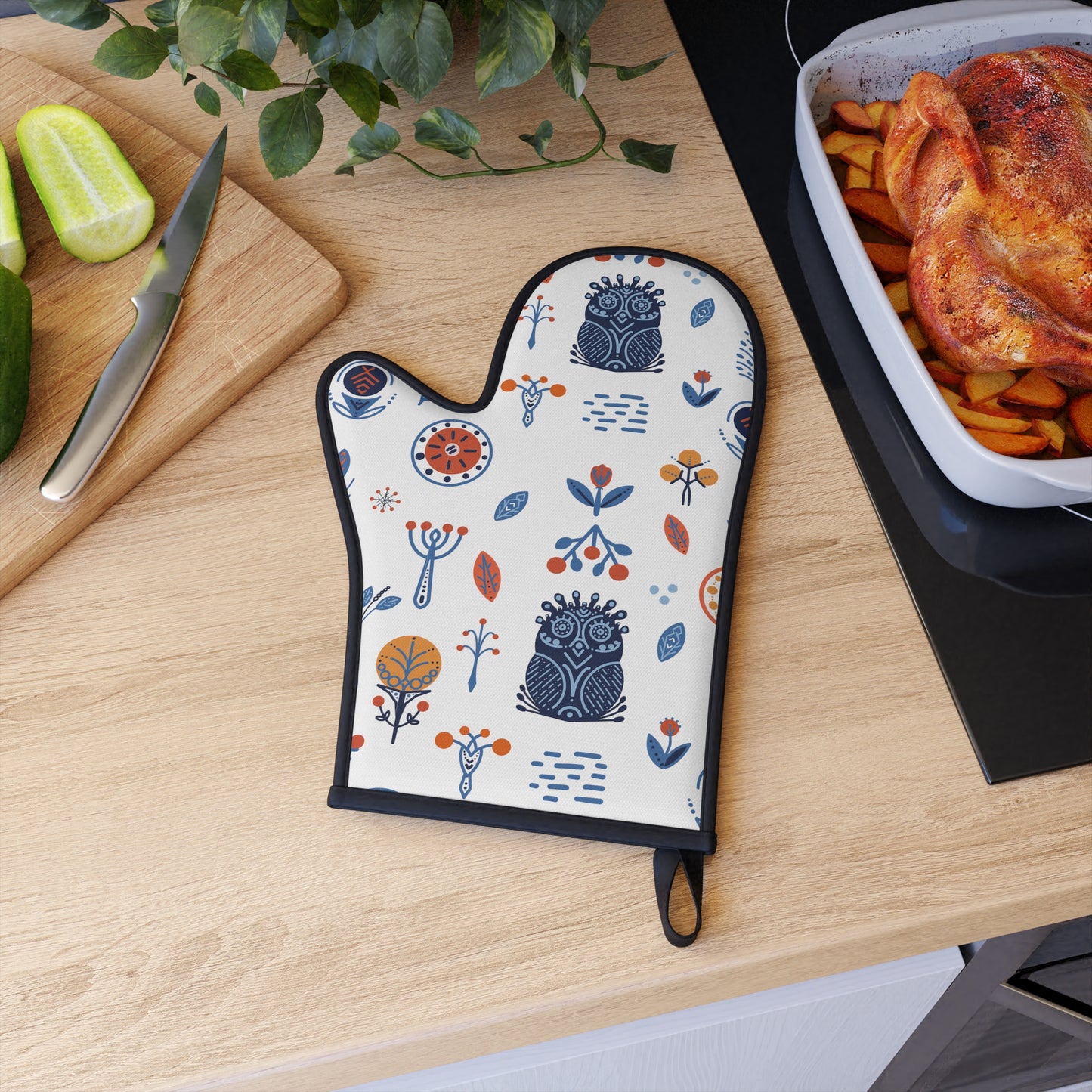 Folk Art Oven Glove