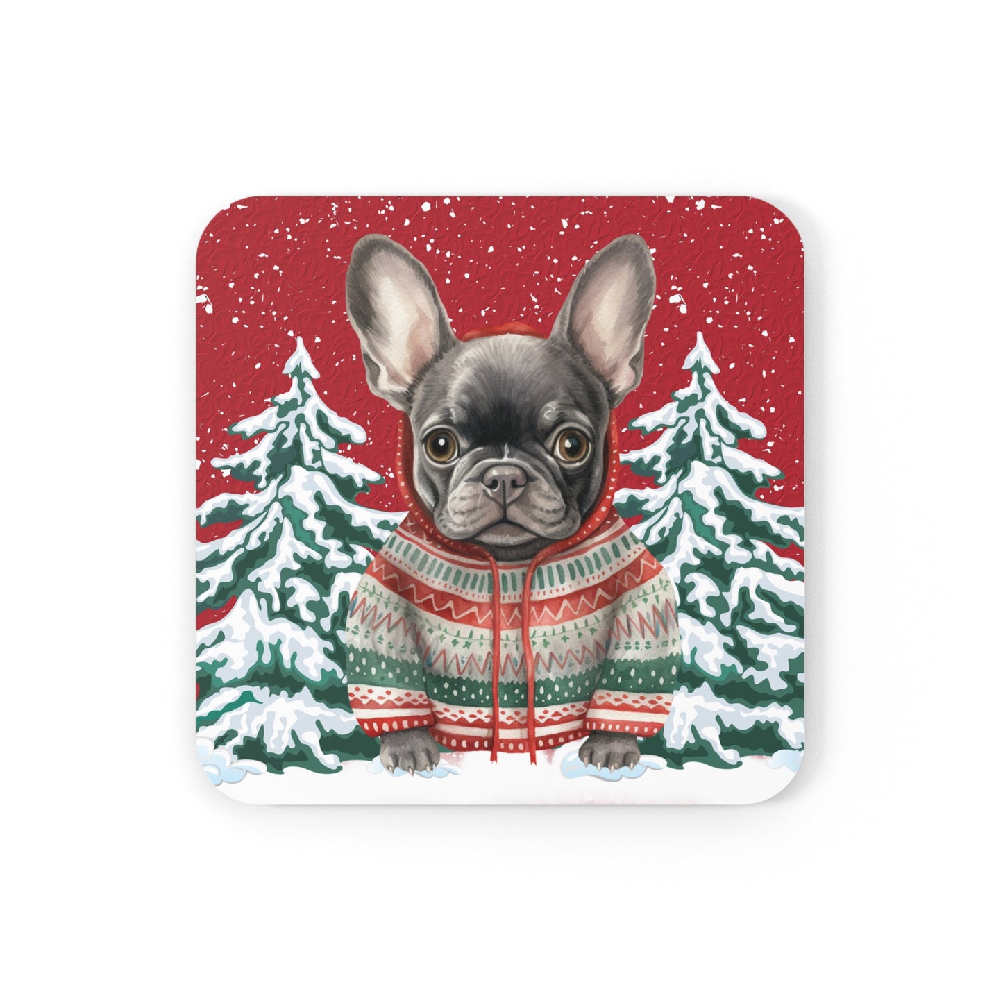 Finnegan the Frenchie Coaster Set of 4