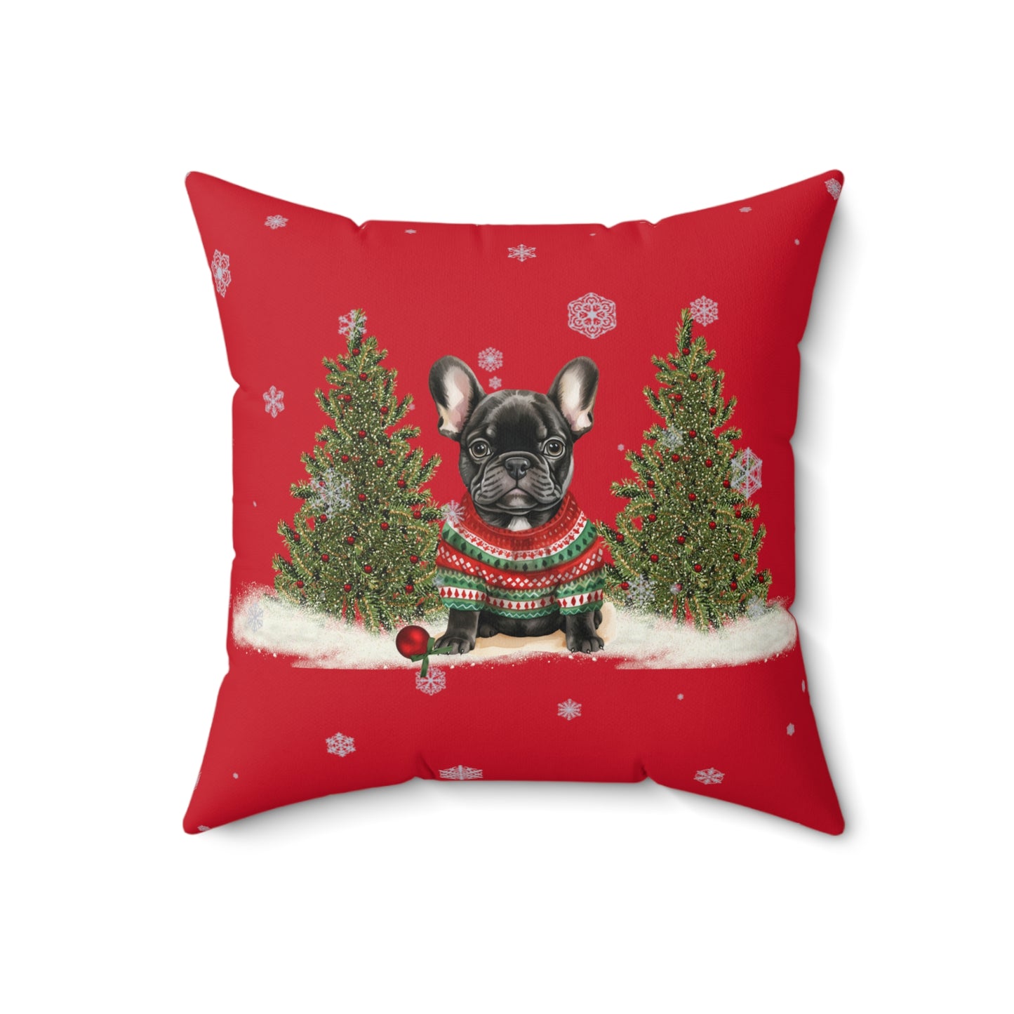 Fredzo the Frenchie Faux Suede Pillow