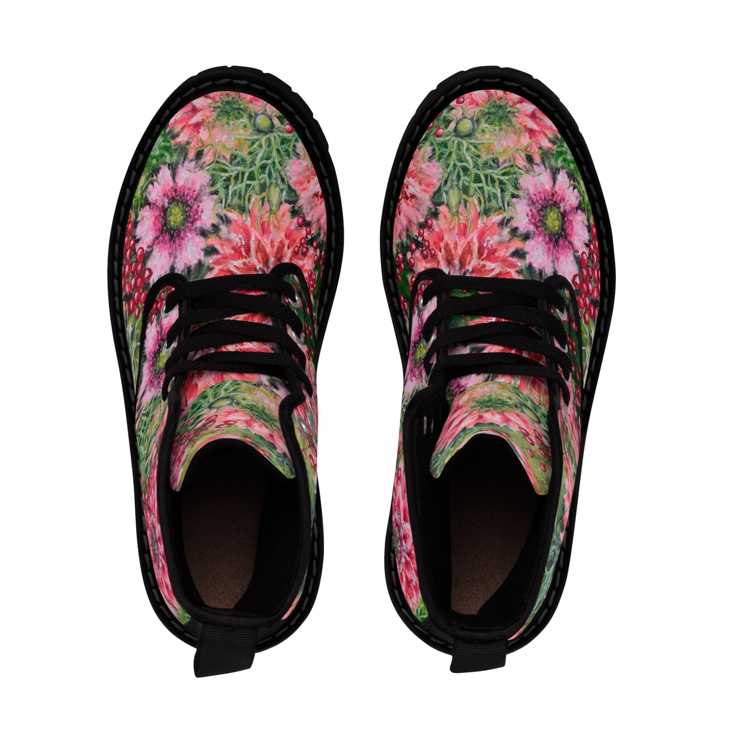 "Bursting Blooms" Women's Canvas Boots