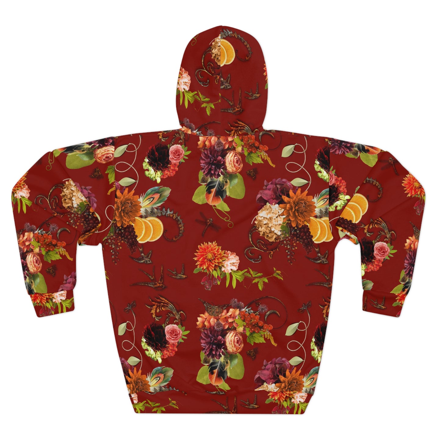 Garnet Floral Pullover Hoodie