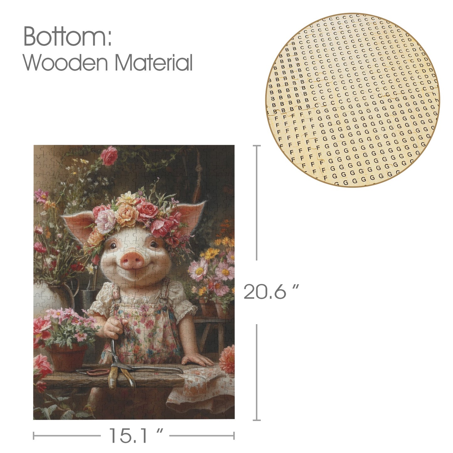Peony's Garden Wooden Puzzle 500-Piece