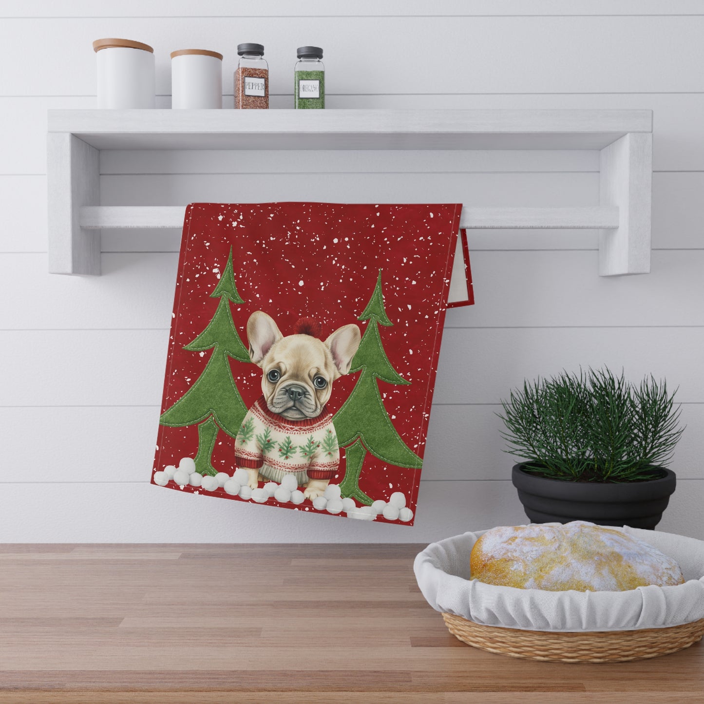 Forrest the Frenchie Kitchen Towel