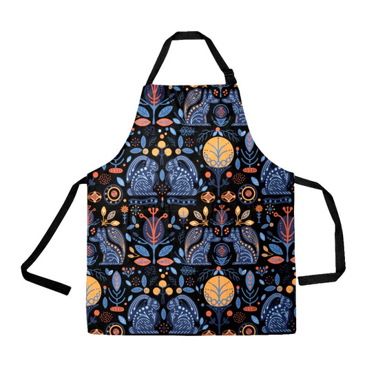 Scandi Black Folk Art Apron