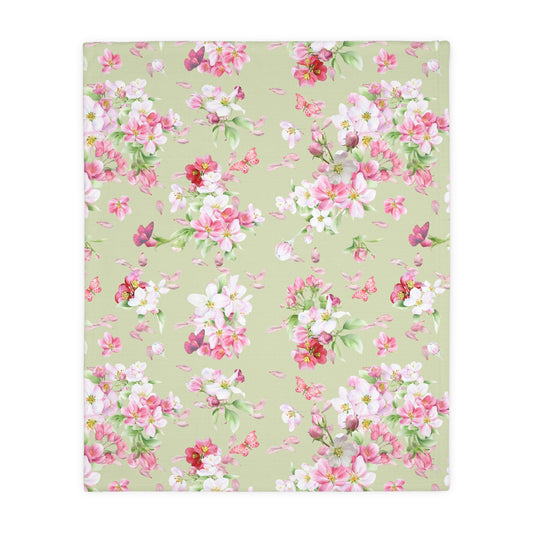 Spring Blossoms Velveteen Microfiber Blanket