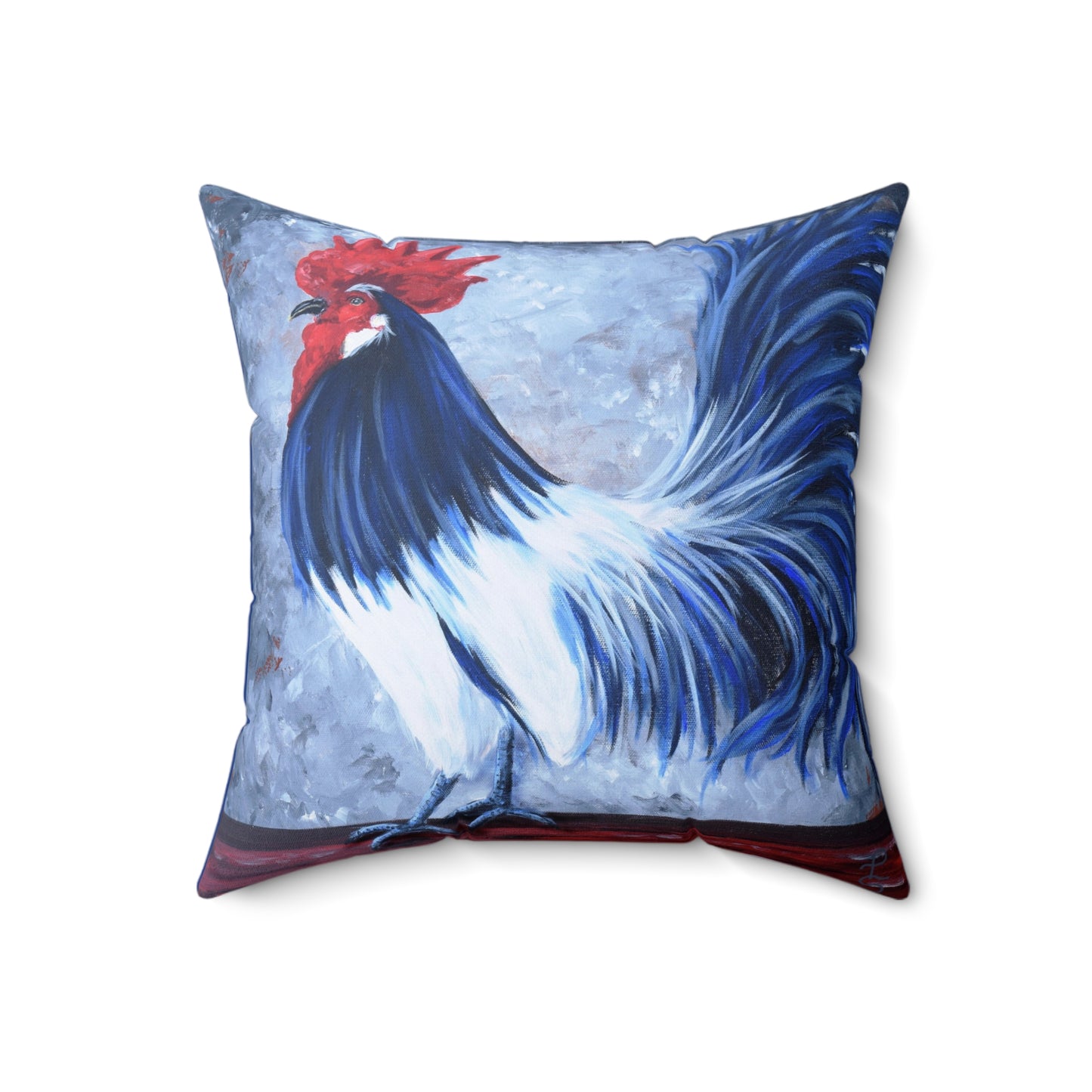 "King of the Roost" Faux Suede Throw Pillow